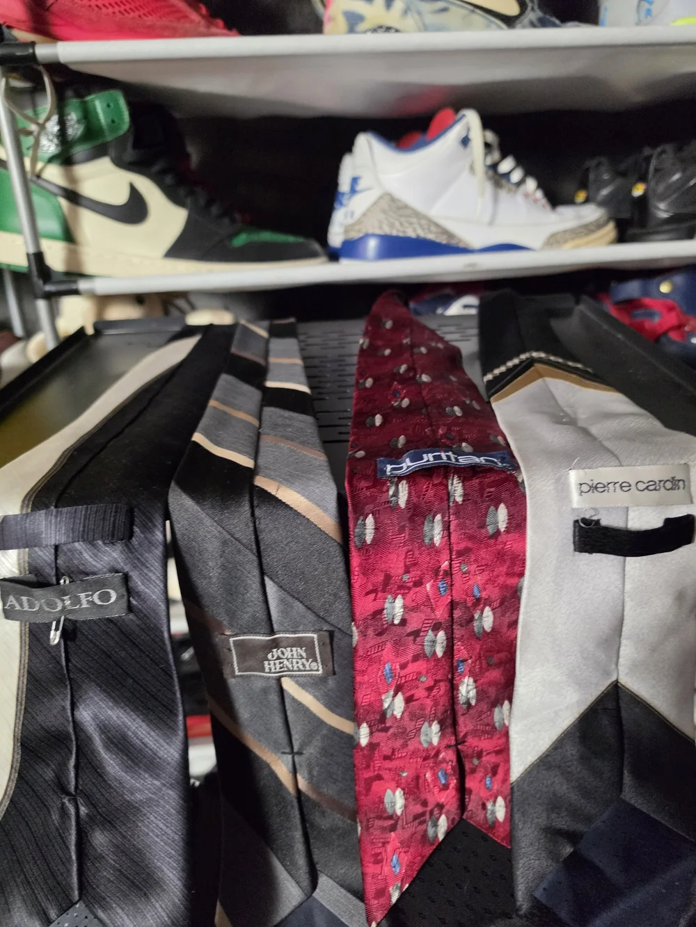 🔥 Pierre Cardin Men's Ties Bundle in Black, Gray, Burgundy and Cream